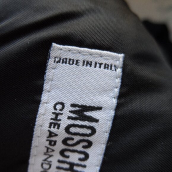 New Moschino CheapandChic Black Sheath Dress w. Beaded Stand Up Collar Size 4 - Picture 13 of 16